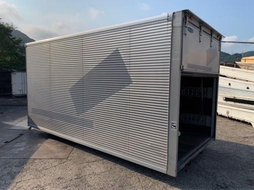 No.786 アルミバン 3ｔ 車 ドアなし  箱 バイク 倉庫 トラック コンテナ 米 保管庫 物置 DIY