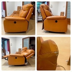 超美品‼️】定価418,000円♪ LURKEY 208cm幅3人掛け電動リクライニング