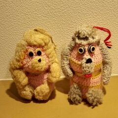 かわいいワンコのお人形2個セット
