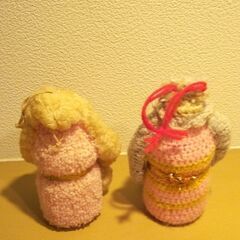 かわいいワンコのお人形2個セットの画像