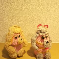 かわいいワンコのお人形2個セットの画像