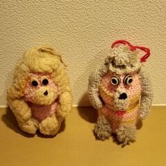 かわいいワンコのお人形2個セットの画像