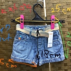 未使用　キッズ　子供服　女児　デニムパンツ　110の画像
