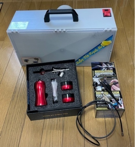 【値下げ中】充電式エアブラシ＋塗装ブースセット おまけ付き
