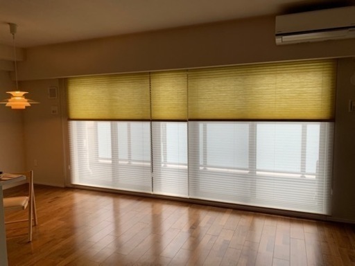 和紙調プリーツスクリーン/真ん中