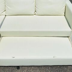 ☆美品☆ ニトリ 合皮カウチソファベッド Nシールド ノアーク 3人掛け