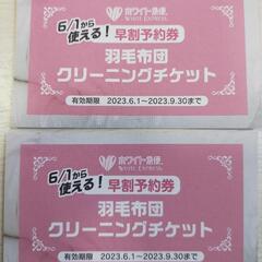 【南幸町】羽毛布団クリーニングチケット×2枚