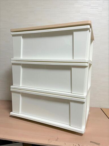 木製天板 3段収納ケース