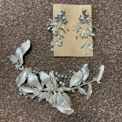 wedding ヘッドドレス ピアス セット