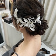 wedding ヘッドドレス ピアス セットの画像