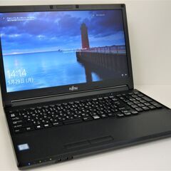 【お渡し済み】富士通 Win10 15.6型ノートPC 第6世代i3 + SSD  + メモリ8GB【メンテナンス済み】