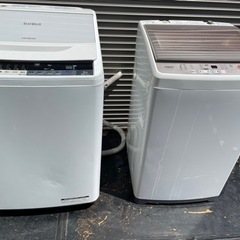 洗濯機2台無料で差し上げます！日立8キロ　アクア7キロ動作ok