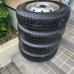 145R12   ダンロップ  イボ付きタイヤホイール❗️