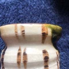 赤津焼　湯呑み　5客セット　塩草窯（織部）白嶺窯【箱入り】の画像