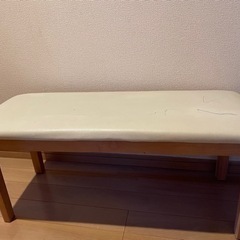 ダイニングセット（折りたたみテーブル、イス2脚、長椅子）の画像