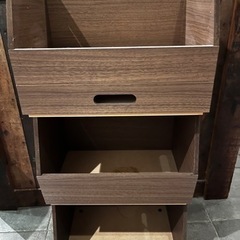 スタッキング収納ボックス 3段 キャスター付き