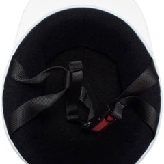 新品⚫️ヘルメット⚫️白ツバ 半キャップ⚫️キャンディレッド ⚫️フリーサイズ の画像