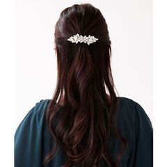 ♥️新品♥️ブルーイースト パール＆ビジューバレッタ シルバーの画像