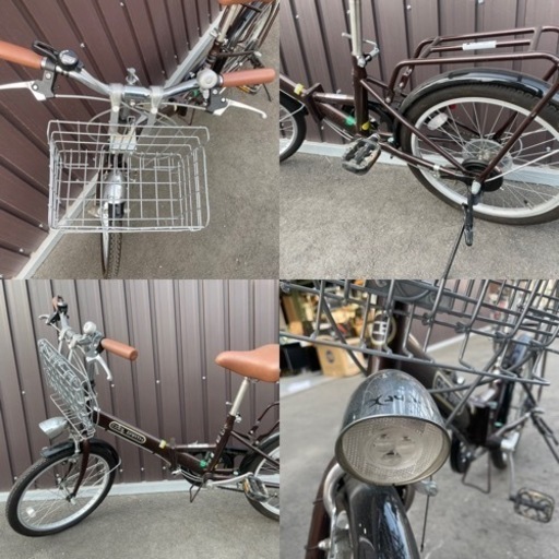 美品 折り畳み自転車 【COOL EARTH】20インチ カゴ付 シマノ製6段変速