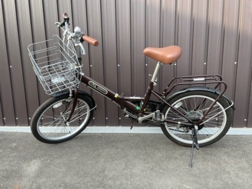 美品 折り畳み自転車 【COOL EARTH】20インチ カゴ付 シマノ製6段変速