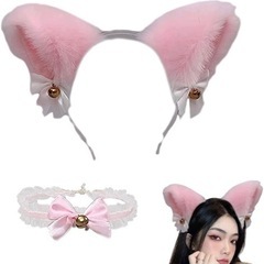【新品】コスプレ用猫耳カチューシャ、ベル