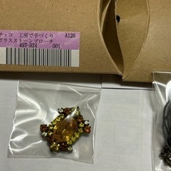 自宅保管品　フェリシモ　願い短冊　ビーズネックレス　ガラスストーンブローチの画像