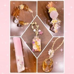 【11月はクリスマス小物特集】【月曜開催】横浜日吉ハンドメイド教室★レジンや木駒を使ったアクセサリー作りの画像