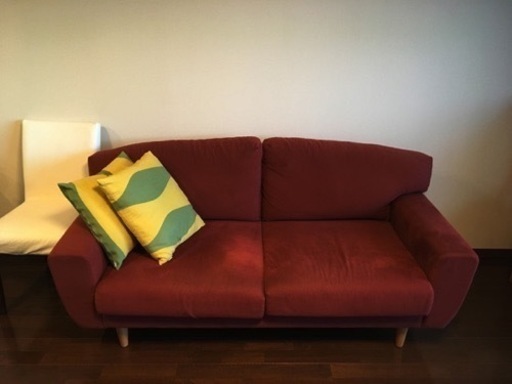 美品！定価13万円ノイエス NOYESの美しいソファ 三人掛けも可能 引き取り希望