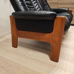 本皮ウォルナット リクライニングソファ 定価約70万円
