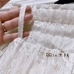《美品/Mサイズ》総レースのミニスカート‎💕クリーム色の画像