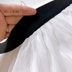 《大きいサイズ/サイズ不明》ストライプ柄チュール風スカートの画像