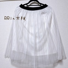 《大きいサイズ/サイズ不明》ストライプ柄チュール風スカート