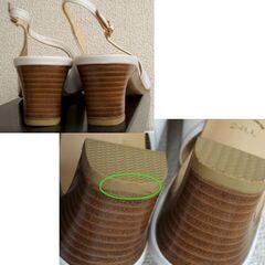 未使用・長期保管品 リズラフィーネ ベルトサンダル 24 EE ライトベージュ オフホワイト 白系 ☆ PayPay(ペイペイ)決済可能 ☆ 札幌市 豊平区 平岸の画像