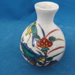 保管品 九谷焼 幸仙 酒器セット 徳利×2 お猪口×5 花 鳥 札幌 西岡店の画像