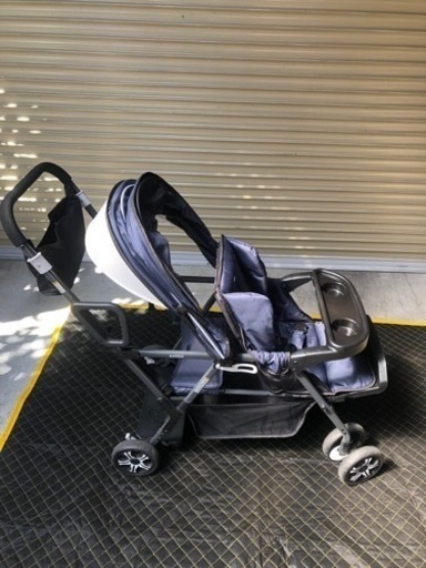 【取引中】KATOJI ベビーカー 二人でゴー ネイビー