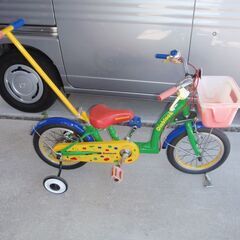 子供用かじ取り自転車１４インチ中古