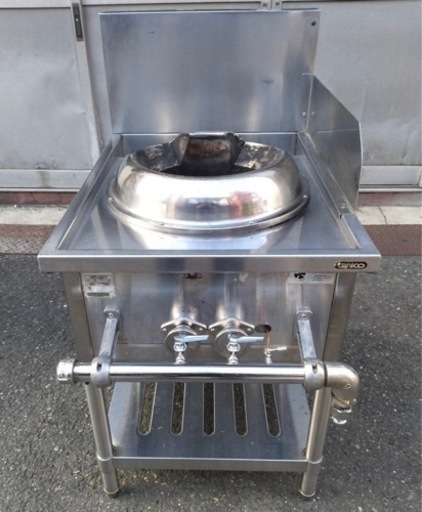 【動確済み】2016年 タニコー 業務用 中華レンジ CR-55 LPガス プロパンガス 中華コンロ W550×D750×H740+310 厨房機器 tanico 大阪発