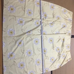 遮光カーテン×2枚　レモン色