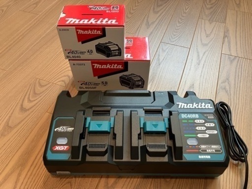 ★他サイト売却済★makita BL4040＋BL4050F＋DC40RB セット リチウムイオンバッテリー 急速充電器 マキタ
