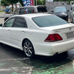 全国自社ローン！！全国納車始めました！！クラウンアスリート！i-Four！後期！特別価格コミコミ62万円！　4WD　サンルーフ　ローダウン　社外マフラー　寒冷地テール　マルチレス　パワーバックドア　社外ナビ　TV　車検新規！の画像