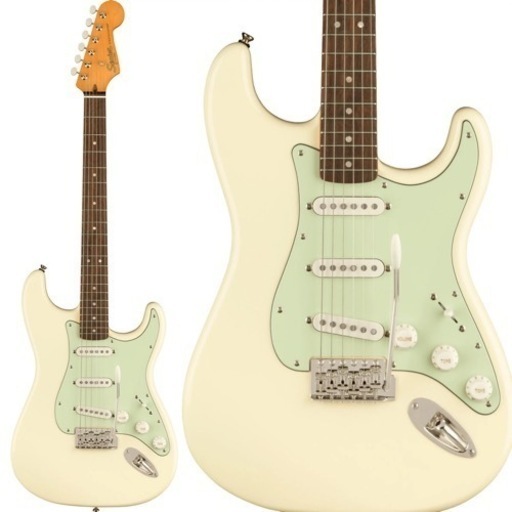 Squier Stratocaster ホワイトエレキギター Squier Sonic Stratocaster HT – Arctic White, Maple Fingerboard