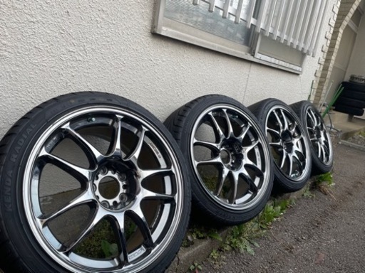 【希少】WORK EMOTION CR Kaiメッキ 225/40R18