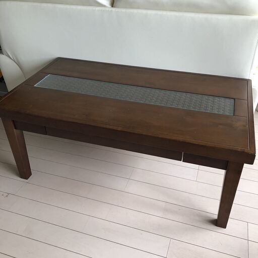 レトロ家具 長方坐卓 引き出し　センターテーブル 幅90cm　ｘ　50ｃｍ　高さ37cm
