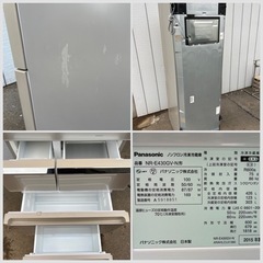 R 中古 Panasonic ５ドアエコナビ搭載冷蔵庫426L NR-E430GV 2015年製 □パナソニック 5ドア冷凍冷蔵庫 426L 2015年製□Panasonic NR