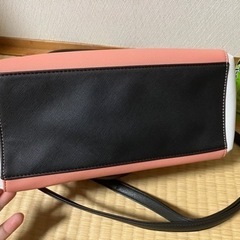 2wayバッグ サーモンピンク ハンドバッグ ショルダー付きの画像