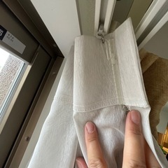 カーテン ベージュ色 厚地 ドレープ レース 両開き 半間 掃出窓用 3窓分の画像