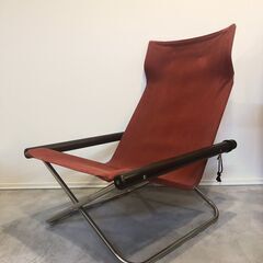 【取引中のため保留】Nychair ニーチェア ダークブラウン x レッド  + オットマン