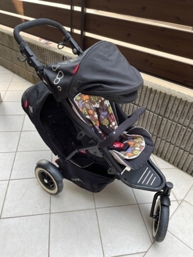 ベビーカー　双子　2人乗り　phil&teds　ドット