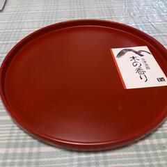 保温トレイ、会津漆器丸盆、大皿小皿セットの画像