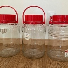 保存瓶　４Ｌx３個　梅酒などに